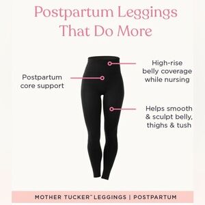 Belly Bandit Mother Tucker Postpartum Compression Leggings, medium, black